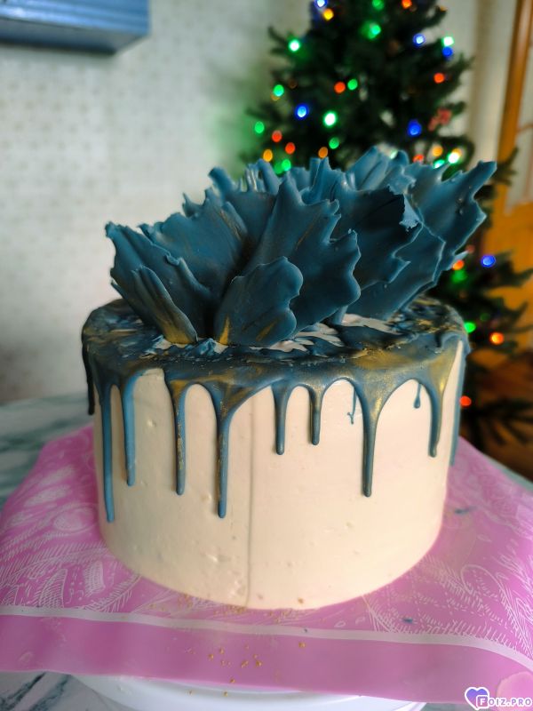 Торт 3 синий