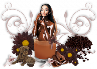 девушка в шоколаде