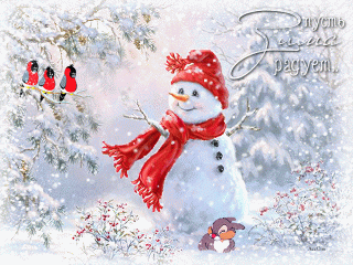 99px__animacii_27967_snegovik_zajka_i_snegiri_v_zimnem_le_na