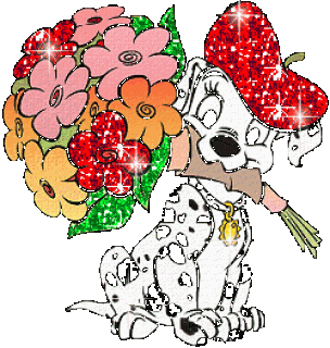 Далматинец с букетом