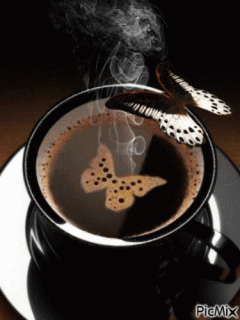 Кофе с бабочкой