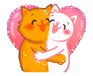 Обнимки котики