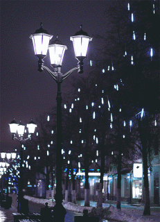 Голубые искры от фейерверка