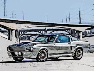 ford-shelby-mustang-gt500-eleanor-4k-vector-art-1967