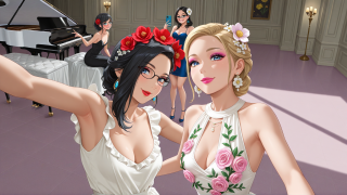 from-PixAI-1905906687570866681-Selfie_and_strange_creatures_in_the_background