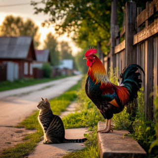 -Котик-и-Петух-
