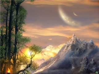 рассвет в горах