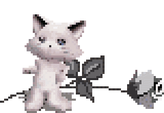 Котенок с розой