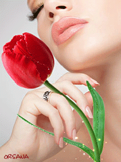 девушка нежность анимация